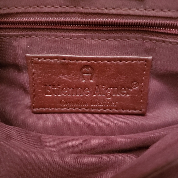 Etienne Aigner Maroon leather crossbody bag - Picture 4 of 4